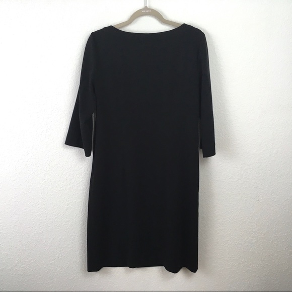 ‼️LAST CHANCE‼️MaxMara Black LBD Pleated 3/4 Dress - Picture 6 of 7